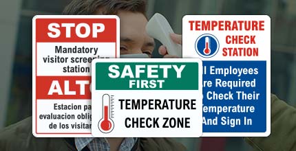 Temperature Check Signs