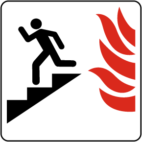 Use Stairs in Case of Fire Sign