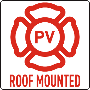 PV - Roof Mounted Solar Panel Sign