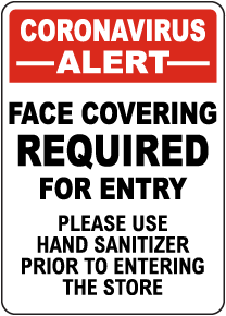 Coronavirus Face Covering Sign