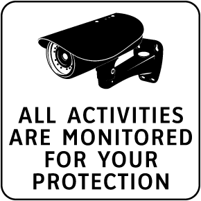 All Activities Are Monitored Sign