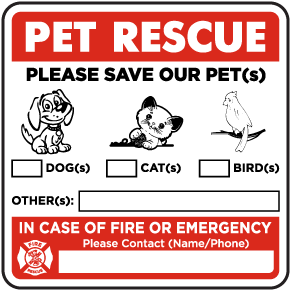 Please Save Our Pets  with Contact Information Sticker