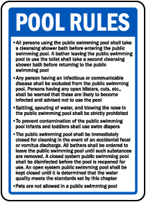 Hawaii Pool Rules Sign