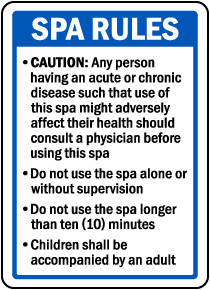 Missouri Spa Rules Sign