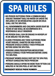 Wyoming Spa Rules Sign