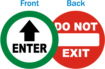 Enter / Do Not Exit Label
