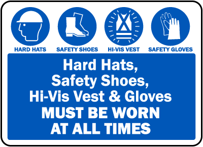 PPE Must Be Worn At All Times Sign