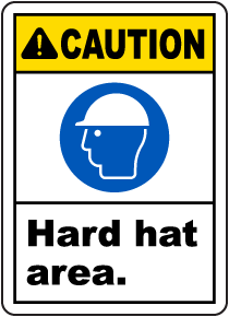 Caution Hard Hat Area Sign