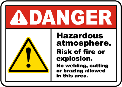 Danger Hazardous Atmosphere Sign