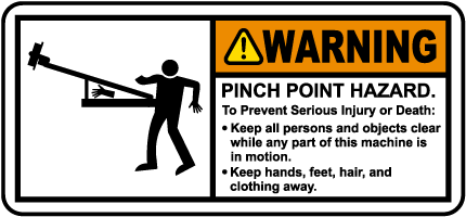 Pinch Point Hazard Label