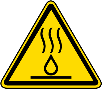 Hot Liquids Warning Label