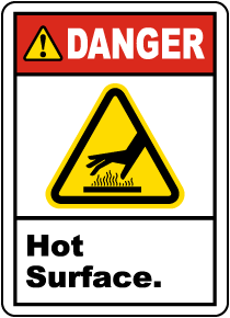 Danger Hot Surface Label