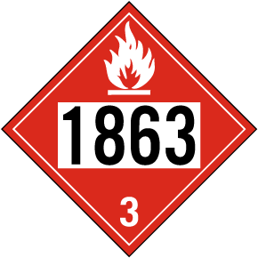 UN # 1863 Class 3 Flammable Liquid
