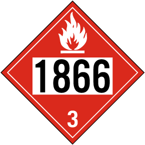 UN # 1866 Class 3 Flammable Liquid