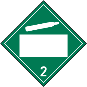 Blank Non-Flammable Gas Class 2 Placard