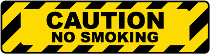 Caution No Smoking Floor Sign