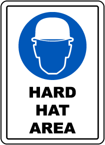 Hard Hat Area Floor Sign