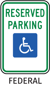 Federal Handicap Parking Sign