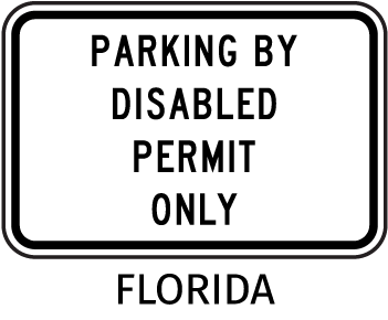 Florida Accessible Parking Sign