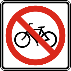 No Bicycles Sign