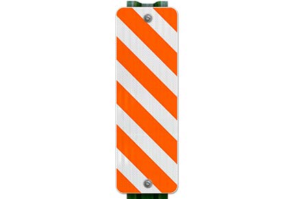 Orange / White Left Object Marker