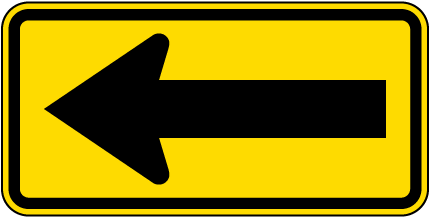One Direction Large Left Arrow Sign