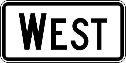 West Route Marker Sign
