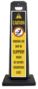 Parking Lot Slippery When Wet or Icy Vertical Panel