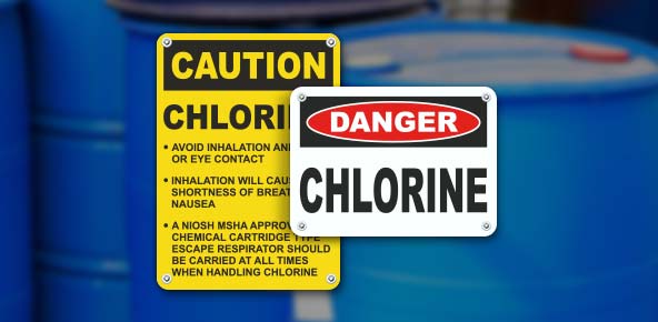 Chlorine Safety Signs