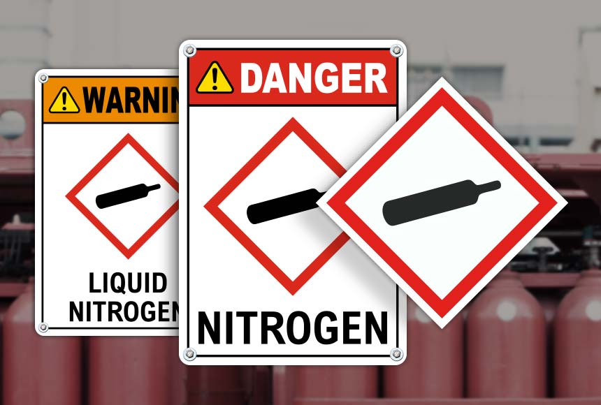 Nitrogen GHS Signs