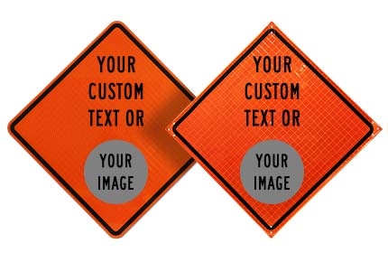 Custom Orange Diamond Traffic Sign