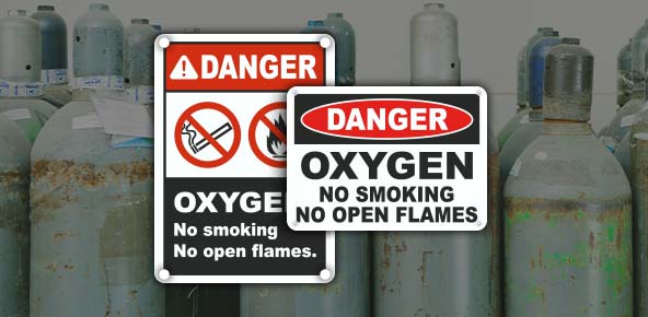 Oxygen No Smoking Signs