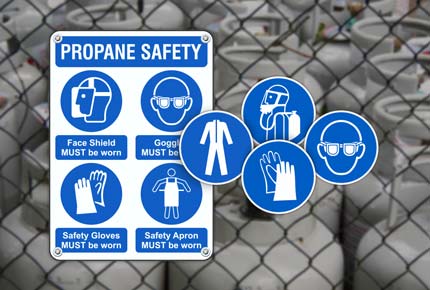 Propane PPE Signs