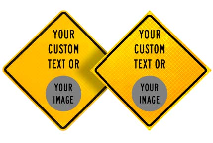 Custom Yellow Diamond Traffic Sign