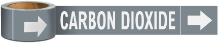 Carbon Dioxide Pipe Marker on a Roll