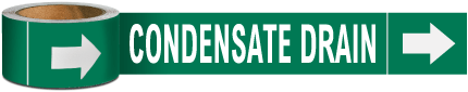 Condensate Drain Pipe Marker on a Roll