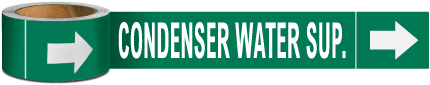 Condenser Water Sup. Pipe Marker on a Roll