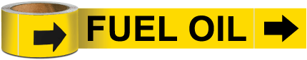 Fuel Oil Pipe Marker on a Roll