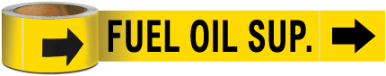 Fuel Oil Sup. Pipe Marker on a Roll