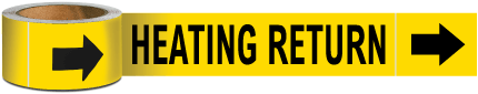 Heating Return Pipe Marker on a Roll
