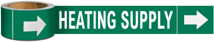 Heating Supply Pipe Marker on a Roll