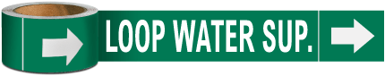 Loop Water Sup. Pipe Marker on a Roll