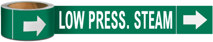 Low Press. Steam Pipe Marker on a Roll