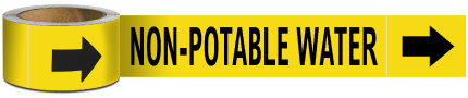 Non-Potable Water Pipe Marker on a Roll