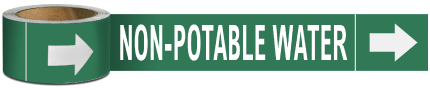 Non-Potable Water Pipe Marker on a Roll
