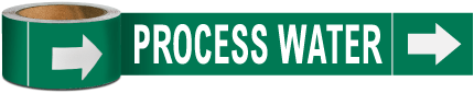 Process Water Pipe Marker on a Roll