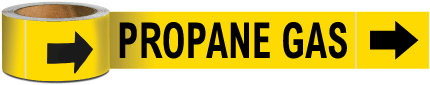 Propane Gas Pipe Marker on a Roll