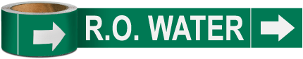 R.O. Water Pipe Marker on a Roll