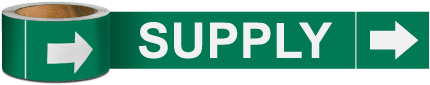 Supply Pipe Marker on a Roll
