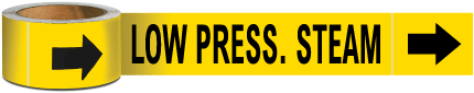 Low Press. Steam Pipe Marker on a Roll